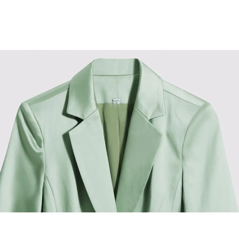 High-end Premium Women's Blazer Pant Two Piece Office Suit 2022 Spring New Elegant Temperament Female Jacket Casual Ninth Pants - Image 6