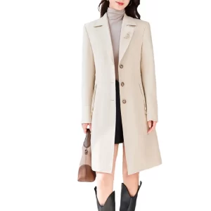 High End Female Coat Long Slim Trench Coat For Women’S England Single Breasted Khaki Women Windbreaker Larger Size Outwear